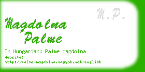 magdolna palme business card